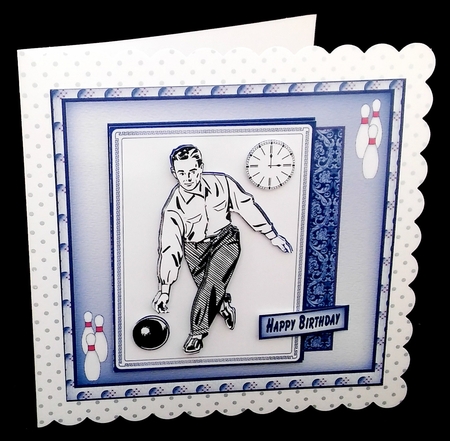 A Man Bowling Mini Kit by Diane  Hitchcox