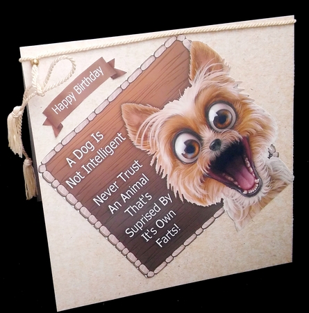 Dog Farts Humour 8x8 by Diane  Hitchcox
