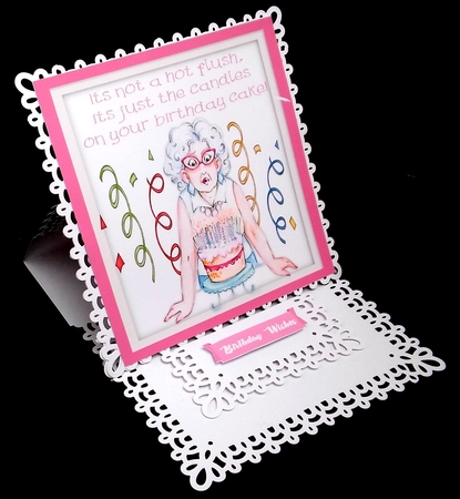Its not a hot flush ,Its the candles on the card  by Diane  Hitchcox