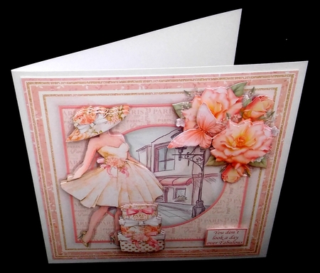 CLASSY & FABULOUS PEACH 7.5 Decoupage & Insert Mini Kit by Diane  Hitchcox