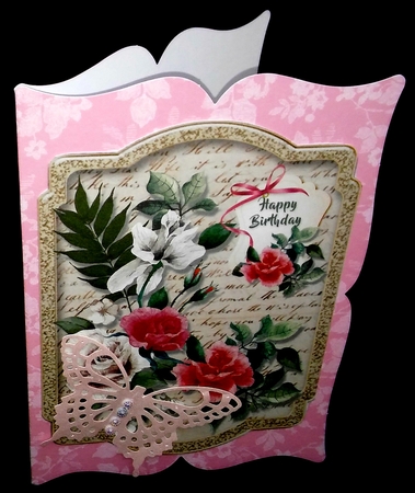 Vintage Handwritten Floral Card Topper - Mixed Flowers by Diane  Hitchcox