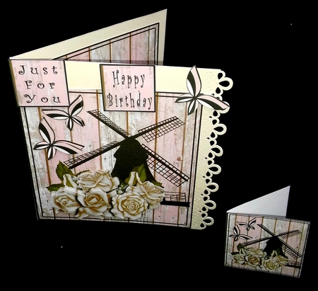 Vintage Windmill - Decoupage by Diane  Hitchcox