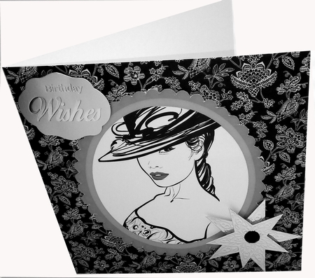 Black & White Glamour Girl Toppers 3 by Diane  Hitchcox