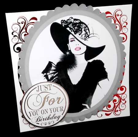 Black & White Glamour Girl Toppers 3 by Diane  Hitchcox