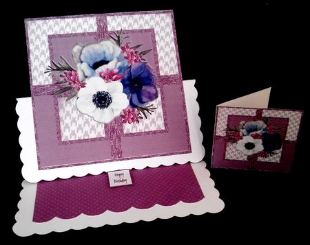 Anemones Topper 7x7 by Diane  Hitchcox