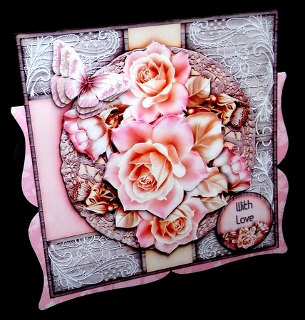 Vintage Roses Shabby Look 1437 by Diane  Hitchcox