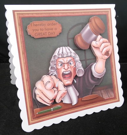 COURT JUDGE Humorous 7.5 Decoupage & Insert Mini Kit Various Occasions by Diane  Hitchcox