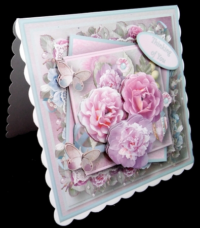 Shabby Flowers Layered Card Mini Kit by Diane  Hitchcox
