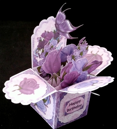 Birthday teapot roses pop up box card kit by Diane  Hitchcox