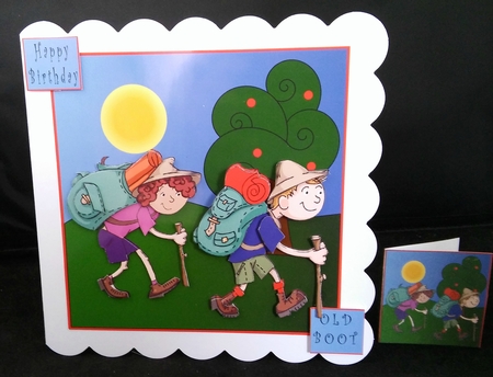 Hike And Be Happy - Decoupage by Diane  Hitchcox