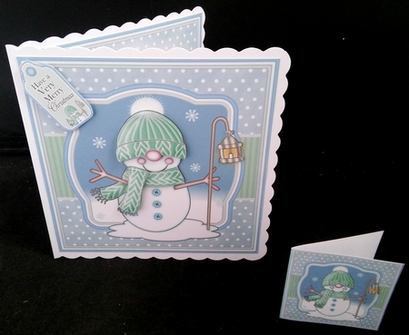 Snowman in Knitted Hat Mini Kit by Diane  Hitchcox