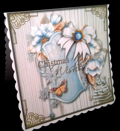 Blue Christmas Card Topper  by Diane  Hitchcox
