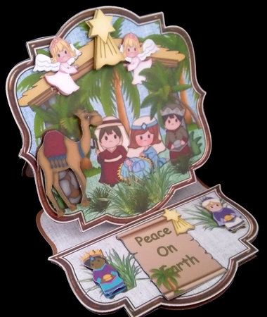 HE IS BORN - EASEL CARD DECOUPAGE AND ENVELOPE KIT  by Diane  Hitchcox