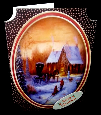 Oval Christmas Toppers 4 by Diane  Hitchcox