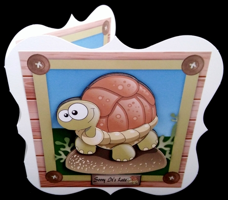 Sorry Its Late Turtle Birthday 8x8 Mini Kit by Diane  Hitchcox