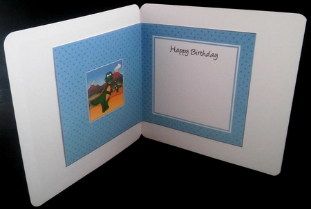 Cute Dinosaur square landscape insert by Diane  Hitchcox