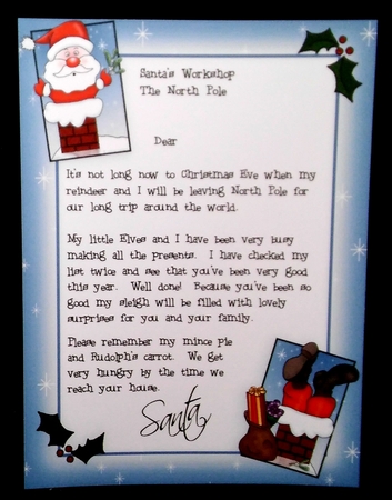 Christmas Childs Letter from Santa  by Diane  Hitchcox