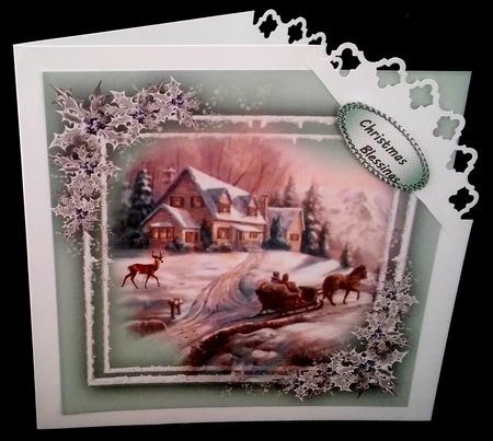 Christmas Blessings , Green by Diane  Hitchcox