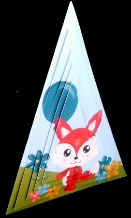 Woodland Fox Triangle Pyramage Card & Envelope Kit by Diane  Hitchcox