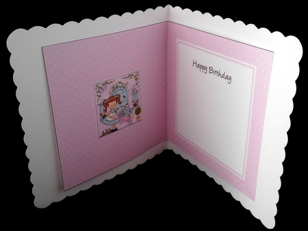Rose Cottage Girlz square landscape insert by Diane  Hitchcox