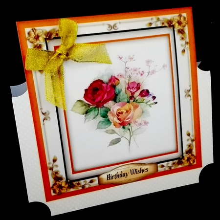 Beautiful Gentle  Roses in a Flower Frame  by Diane  Hitchcox