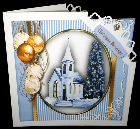 Beautiful Christmas Church 1 by Diane  Hitchcox