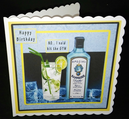 Special Gin - Decoupage by Diane  Hitchcox