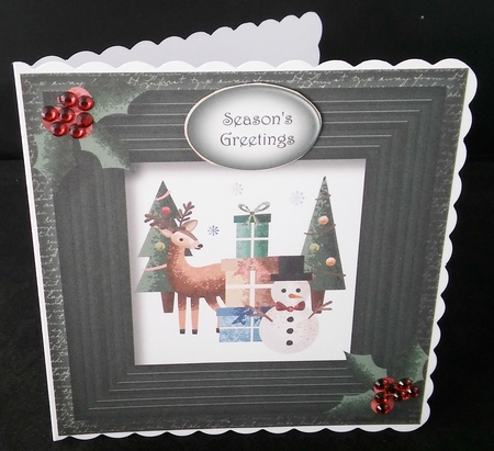 Presents In The Snow 8x8 by Diane  Hitchcox