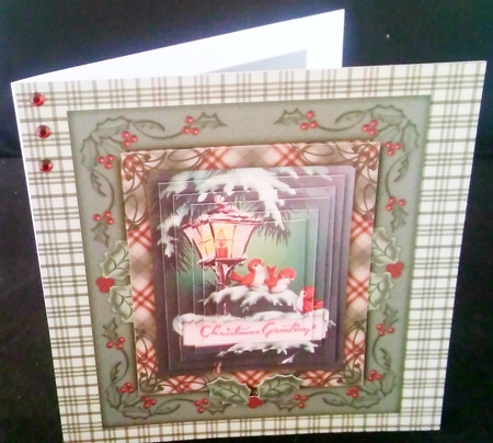 Christmas Tweets Square Pyramid Card Mini-Kit by Diane  Hitchcox