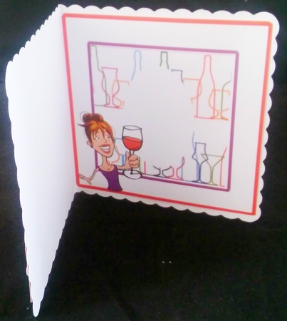 Wine Improves With Age I Improve With Wine - Insert by Diane  Hitchcox