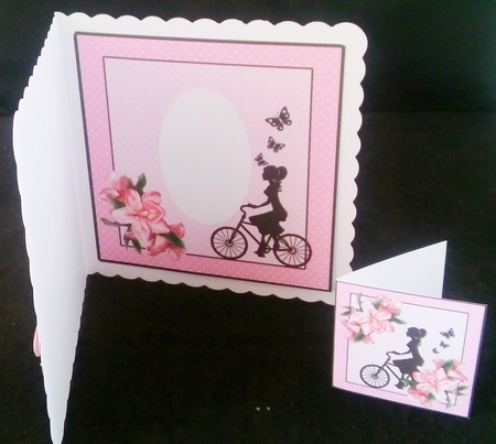 Girl on Bike - Insert by Diane  Hitchcox