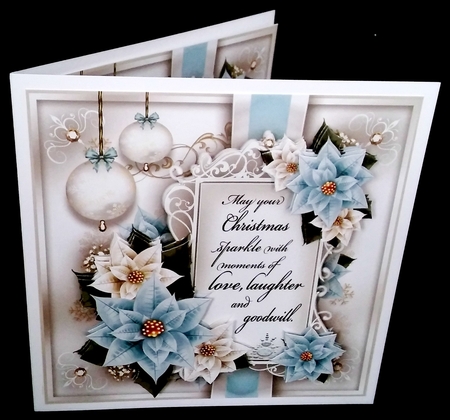 Christmas Winter Poinsettias with Verse Mini Kit by Diane  Hitchcox