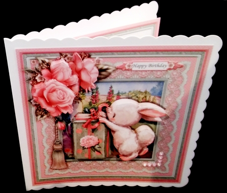 GIFT FROM BUNNY 7.5 Decoupage & Insert Mini Kit by Diane  Hitchcox