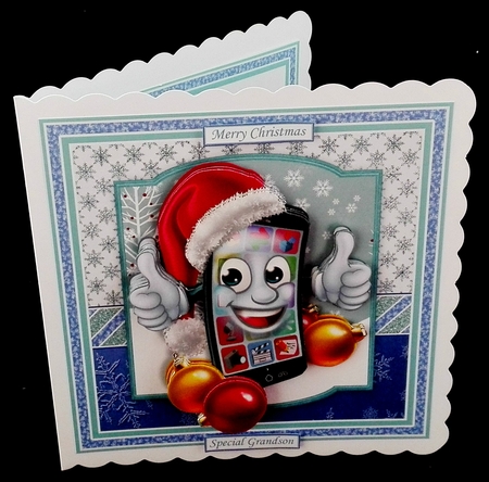 CHRISTMAS SMARTPHONE Appy Christmas 7.5 Decoupage & Insert Mini Kit by Diane  Hitchcox