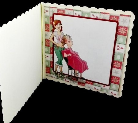 Hairdresser Dudess Christmas 8x8 Insert by Diane  Hitchcox