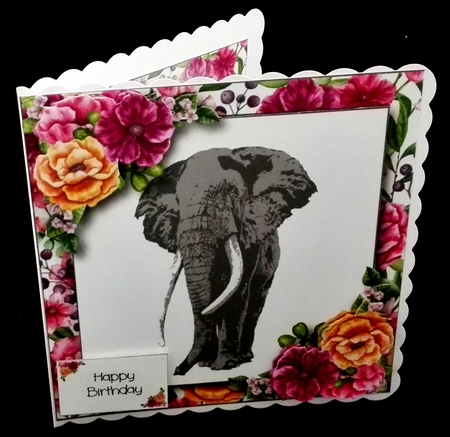 Wild Watercolour Floral - Elephant by Diane  Hitchcox