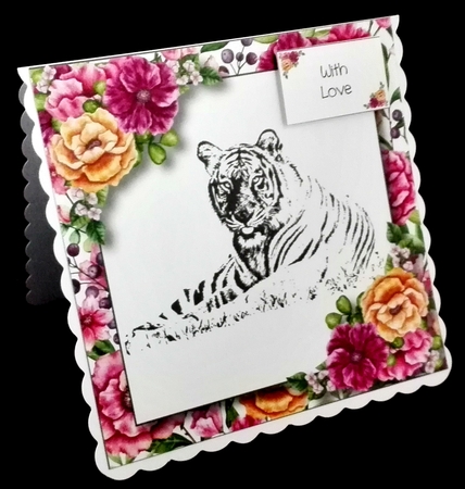 Wild Watercolour Floral - Tiger 8x8 by Diane  Hitchcox