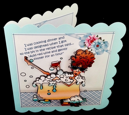 8x8 Rita cooking and relaxation blue mini kit by Diane  Hitchcox