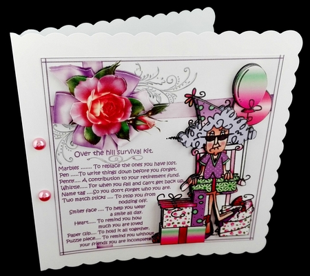 8x8 Stella has an over the hill survival kit mini kit by Diane  Hitchcox