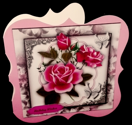 Lilac Roses and Silver Corners by Diane  Hitchcox