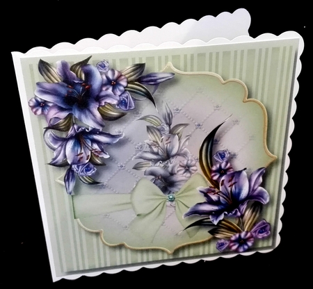 Winter Lilies Beauty 8x8 by Diane  Hitchcox
