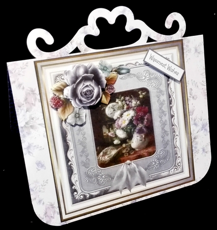 Antique clock and flowers by Diane  Hitchcox