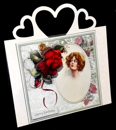 Lady with the red rose by Diane  Hitchcox
