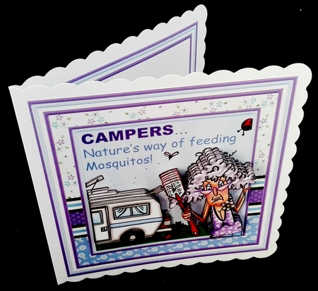 STELLA & CAMPING 7.5 Humorous Decoupage & Insert Mini Kit by Diane  Hitchcox