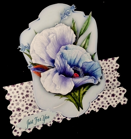 Beautiful Blue Poppy Topper by Diane  Hitchcox