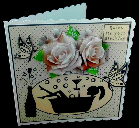 Relax Its Your Birthday - Decoupage by Diane  Hitchcox