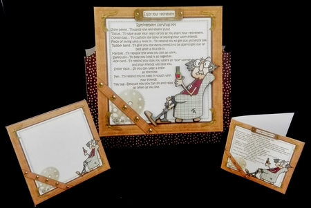 8x8 Gus has a retirement survival kit mini kit by Diane  Hitchcox