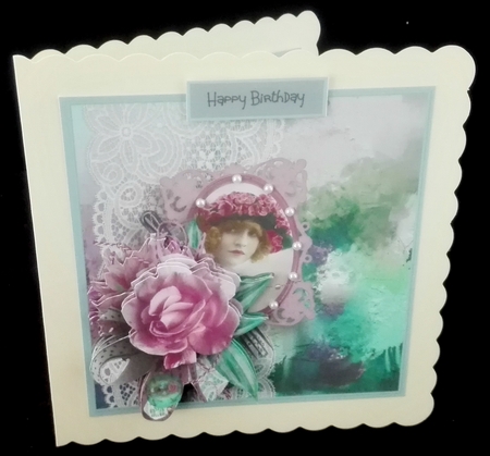 Lady in the rose trimmed hat by Diane  Hitchcox