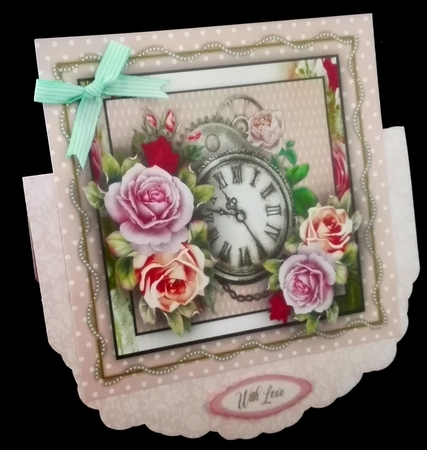 Time Clock and Roses by Diane  Hitchcox