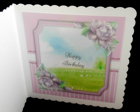 Beautiful Lilac Rose Insert 8x8 by Diane  Hitchcox